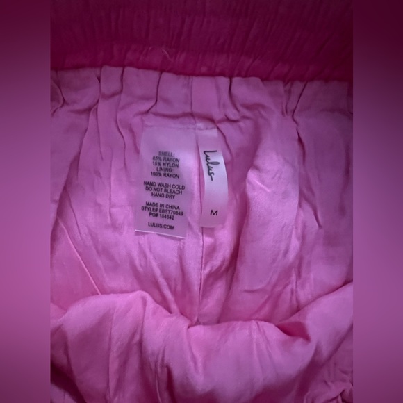 Lulu’s Grab Your Passport Hot Pink Two-Piece Swim Cover-Up Jumpsuit, Medium - Picture 11 of 12